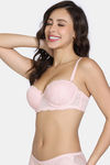 Zivame Forever Yours Padded High Wired 3/4th Coverage Strapless Bra - Rose Quartz — thumbnail 3